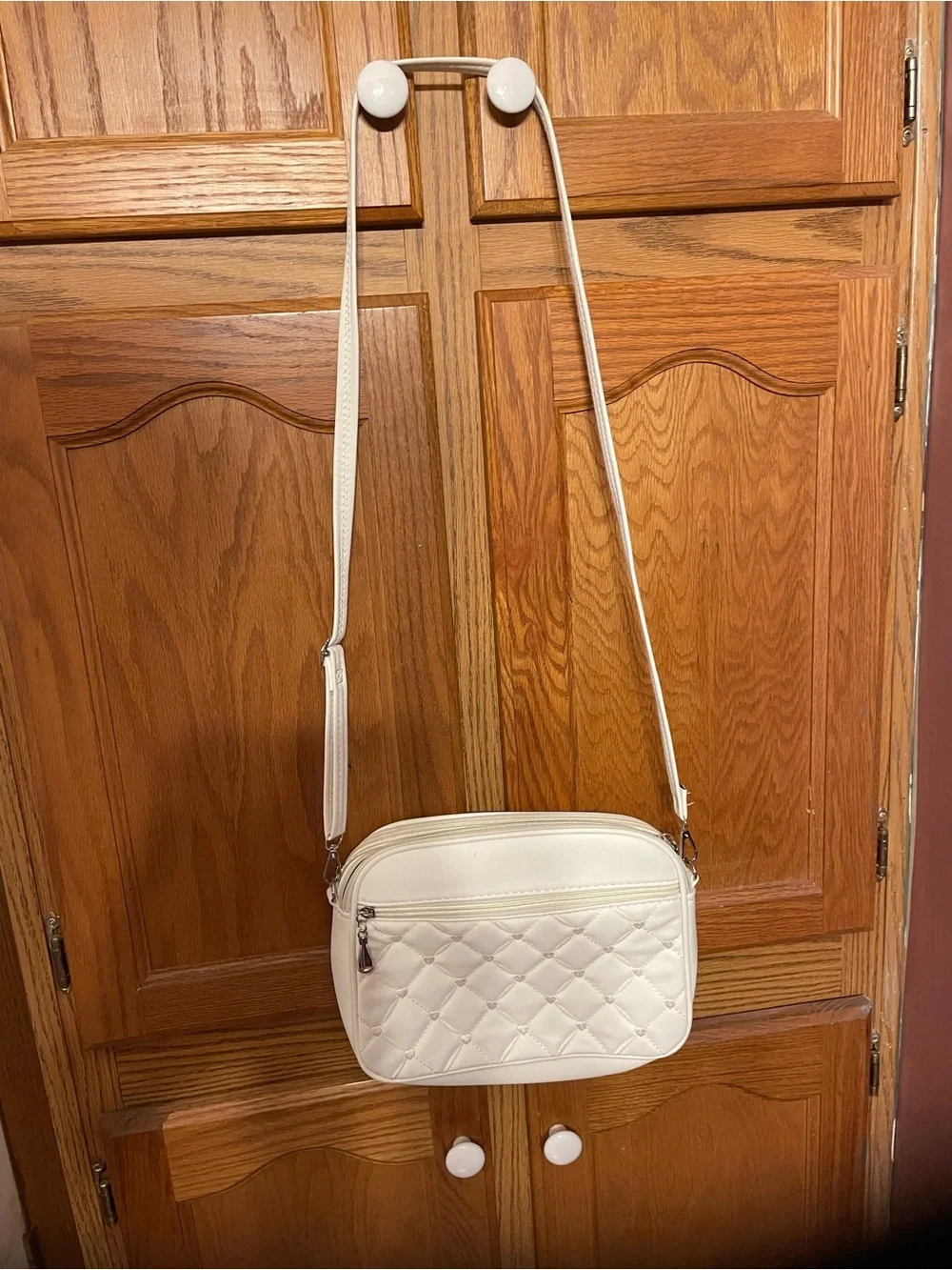 White Quilted Crossbody Bag - Designer-Inspired Women’s Shoulder Bag